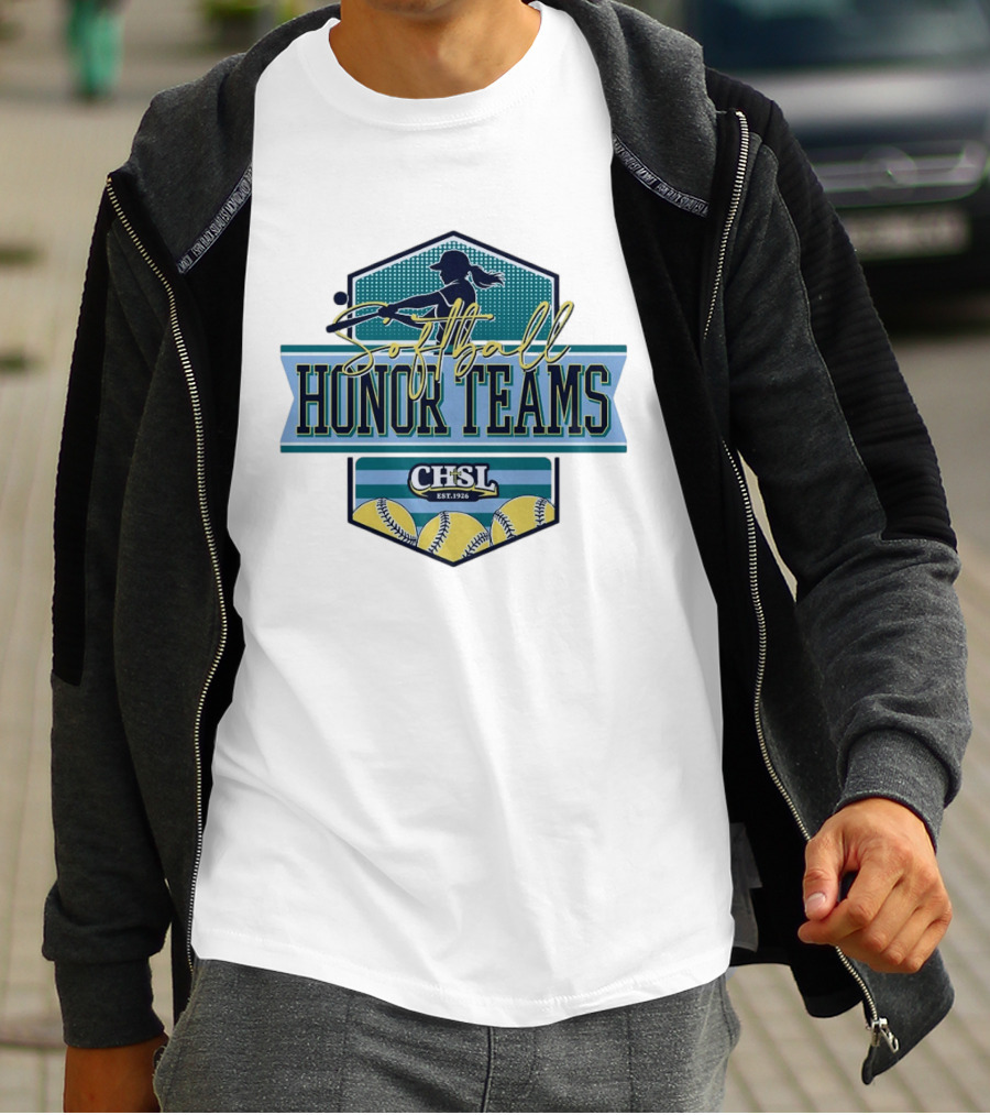 Softball Honor Teams CHSL Est. 1926 With Player Silhouette And Softballs T-Shirt