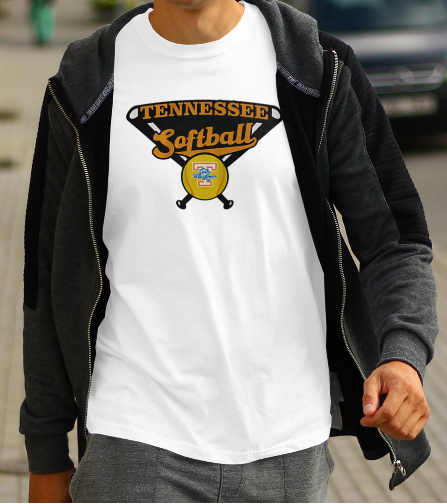 Tennessee Lady Volunteers Softball Crossed Bats T-Shirt