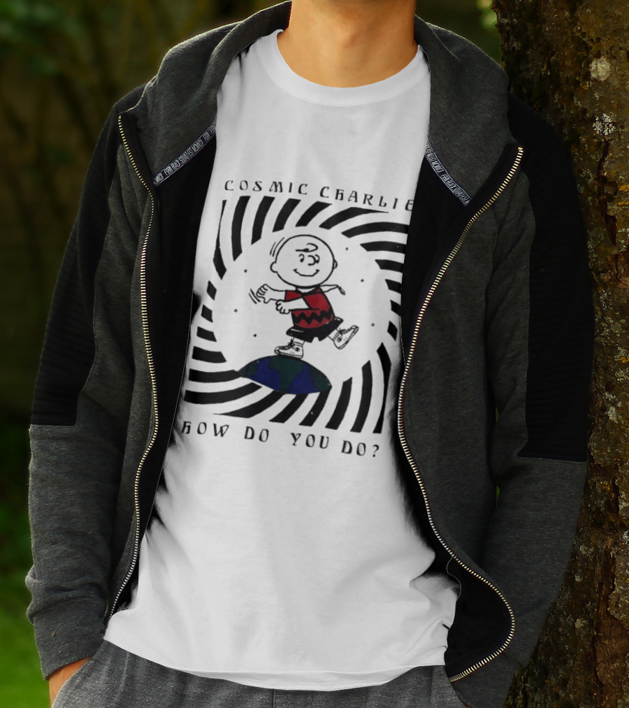 Cosmic Charlie Brown Peanuts How Do You Do Planet Dance T-Shirt