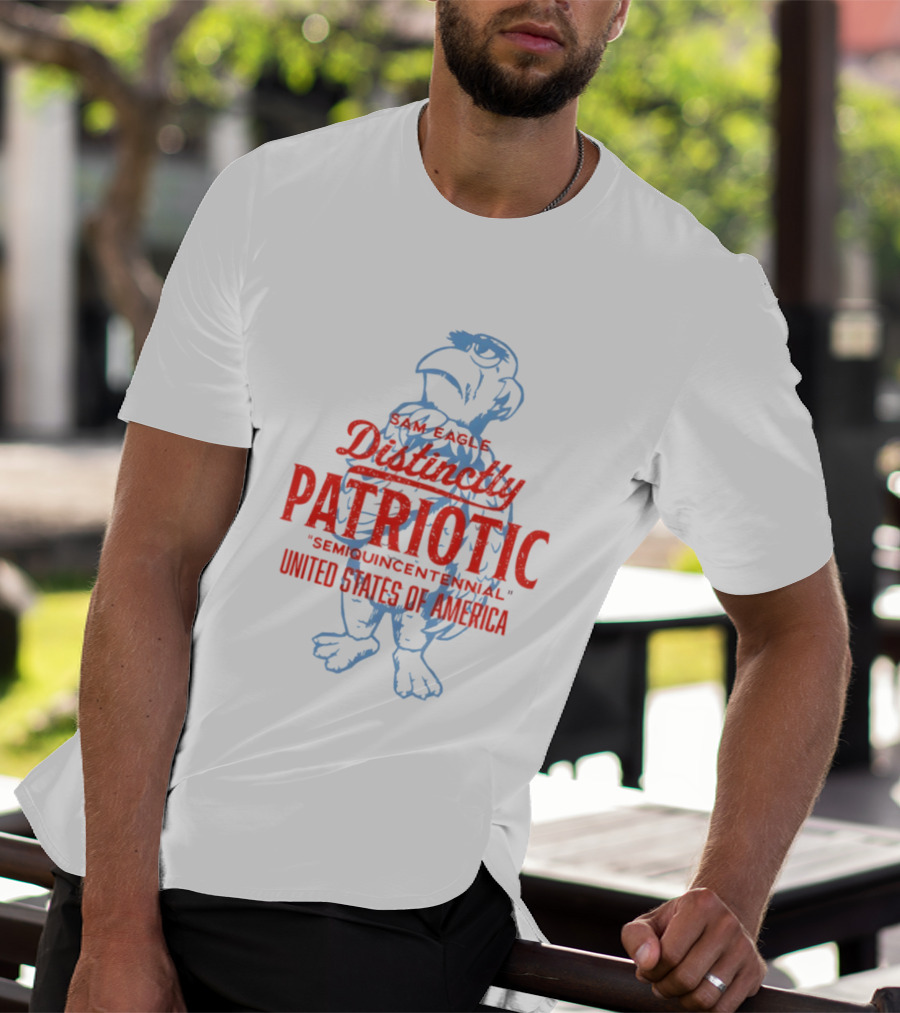 Sam Eagle Distinctly Patriotic Semiquincentennial United States Of America T-Shirt