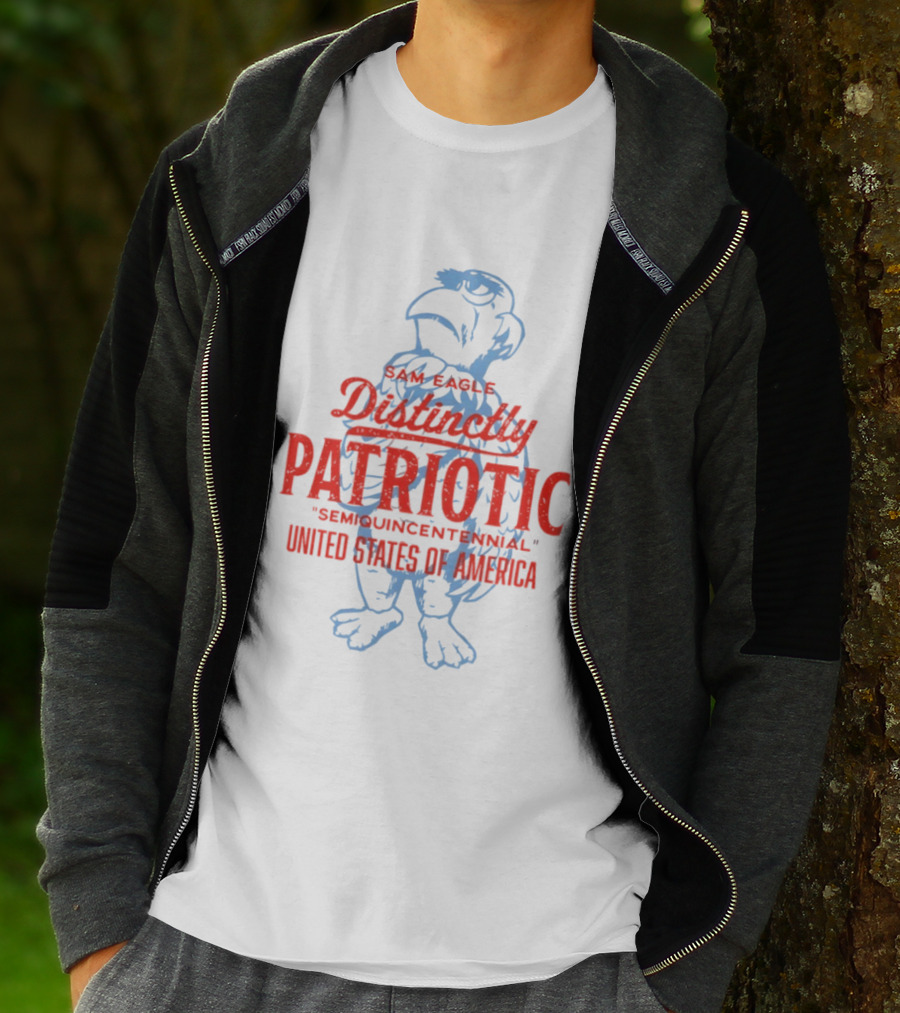 Sam Eagle Distinctly Patriotic Semiquincentennial United States Of America T-Shirt