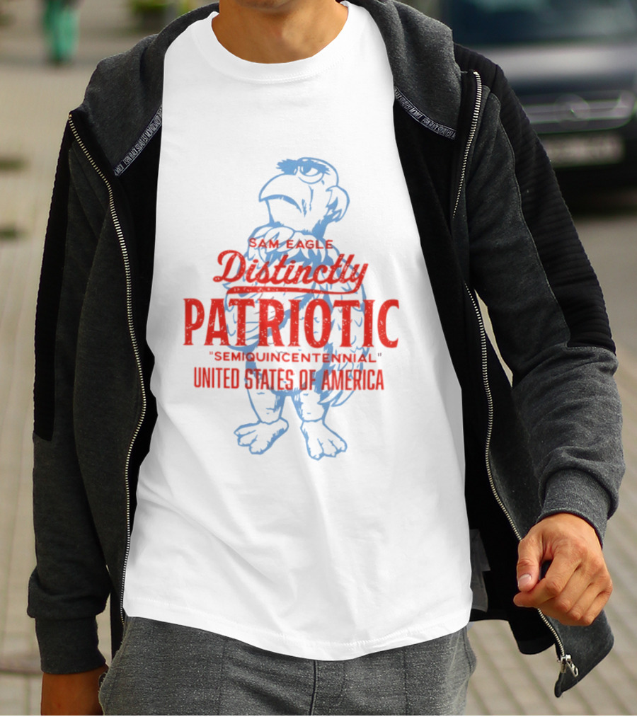 Sam Eagle Distinctly Patriotic Semiquincentennial United States Of America T-Shirt