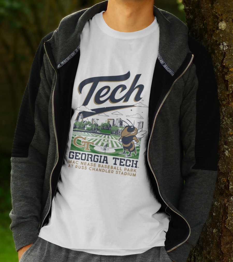 Georgia Tech Yellow Jackets Mac Nease Baseball Park Russ Chandler Stadium T-Shirt