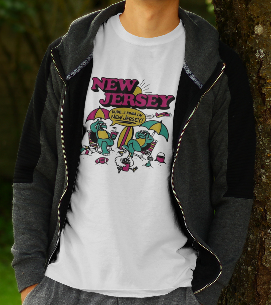 New Jersey Dude I Kinda Luv Beach Vibes With Beach Animals T-Shirt