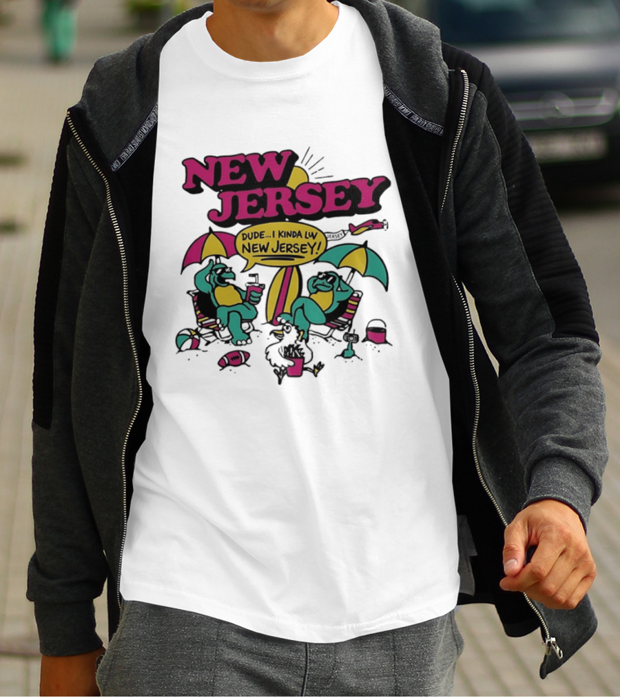 New Jersey Dude I Kinda Luv Beach Vibes With Beach Animals T-Shirt