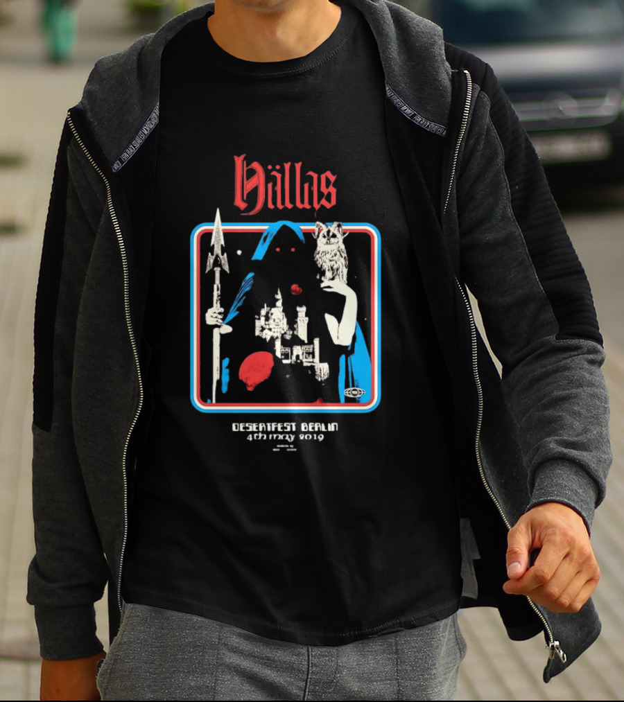 Hällas Desertfest Berlin Wizard Owl Castle 4th May 2019 T-Shirt