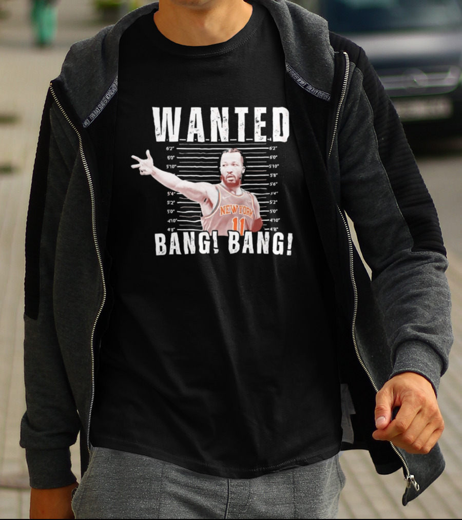 Jalen Brunson New York Knicks Wanted Bang Bang Shot T-Shirt