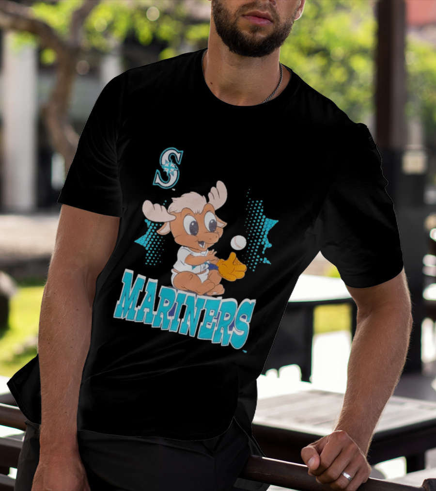 Seattle Mariners Baby Moose Rookie Baseball Glove Mariners T-Shirt