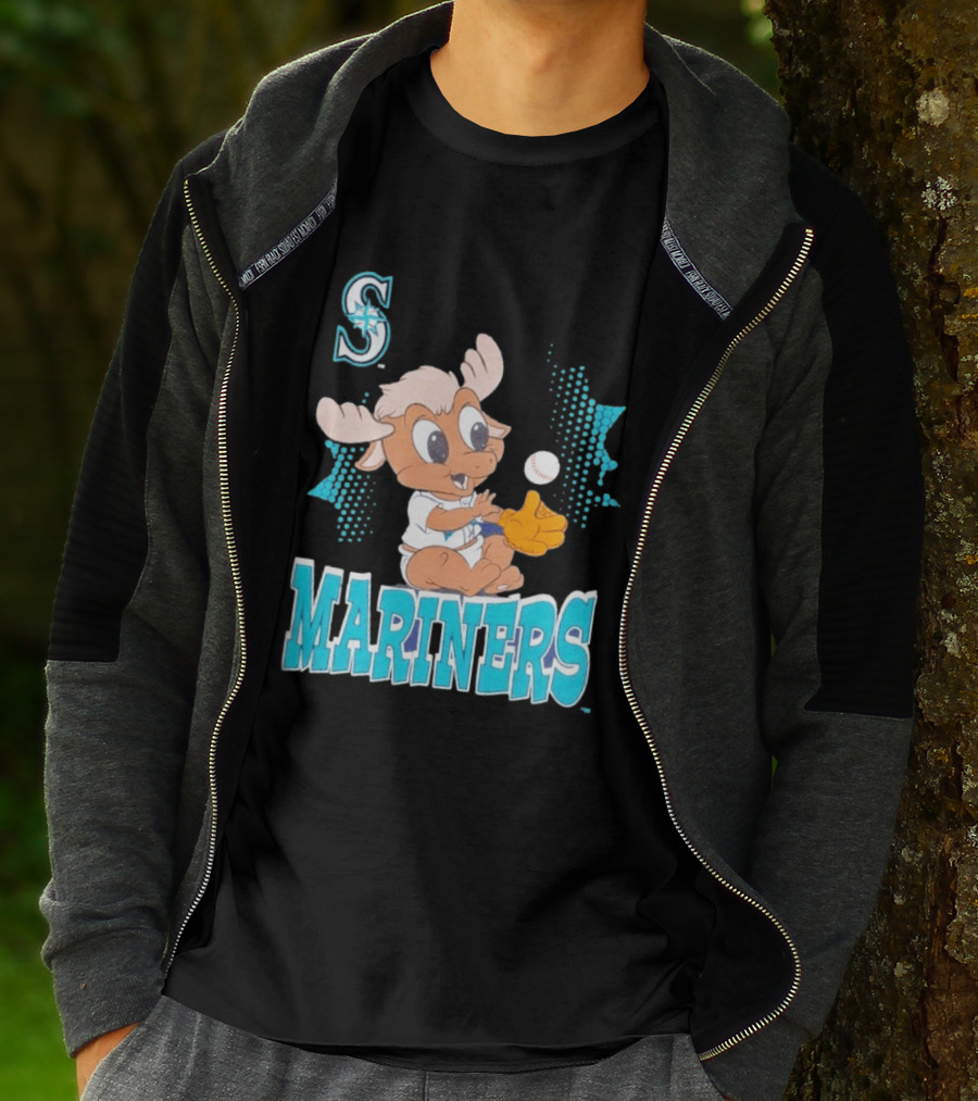 Seattle Mariners Baby Moose Rookie Baseball Glove Mariners T-Shirt