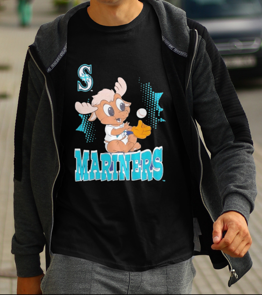 Seattle Mariners Baby Moose Rookie Baseball Glove Mariners T-Shirt