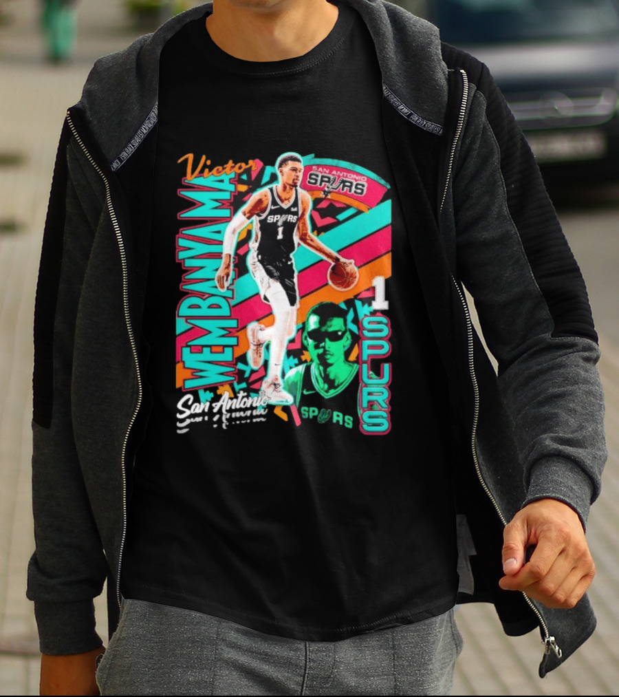 Victor Wembanyama San Antonio Spurs Retro Style Wemby 1 T-Shirt