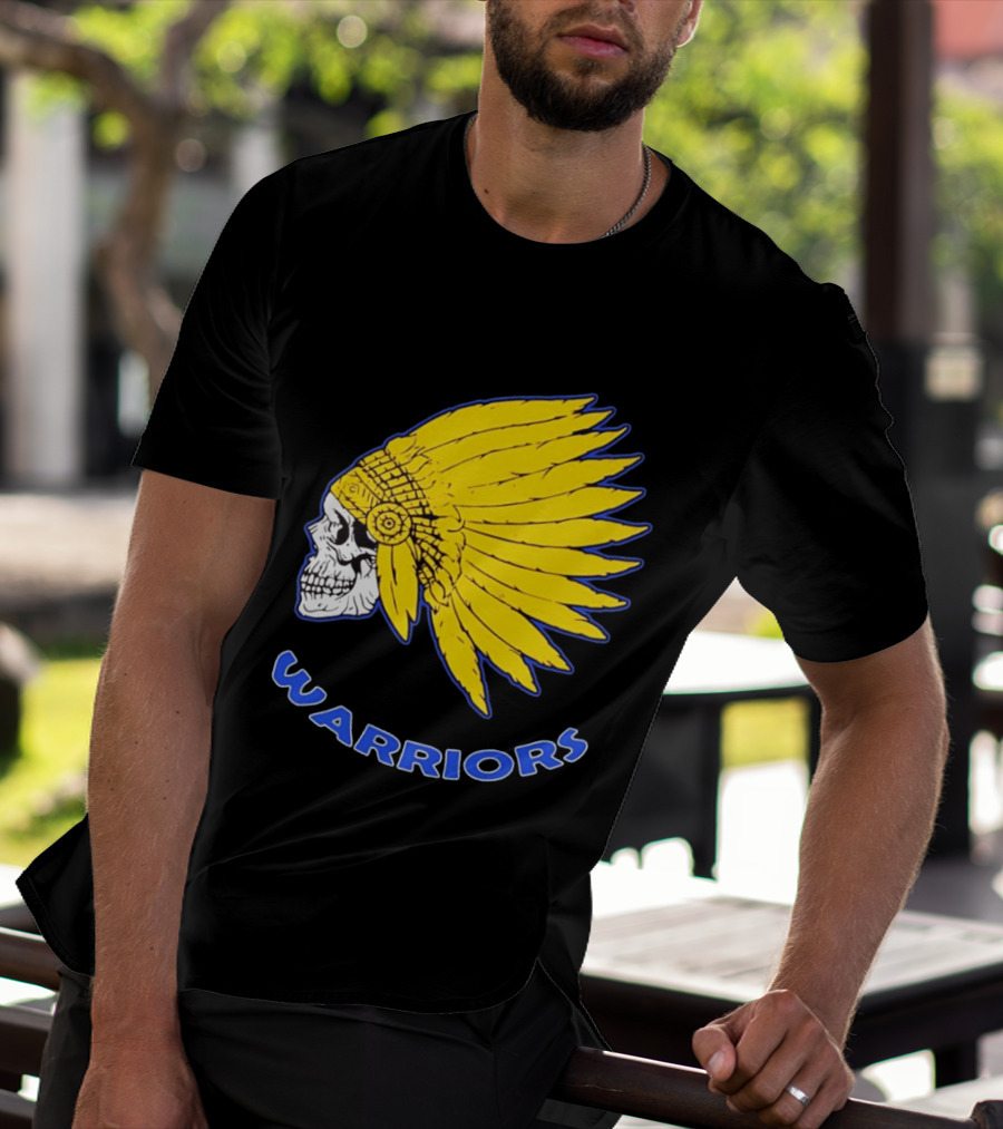 Warriors Fearless Spirit Skull Yellow Headdress T-Shirt