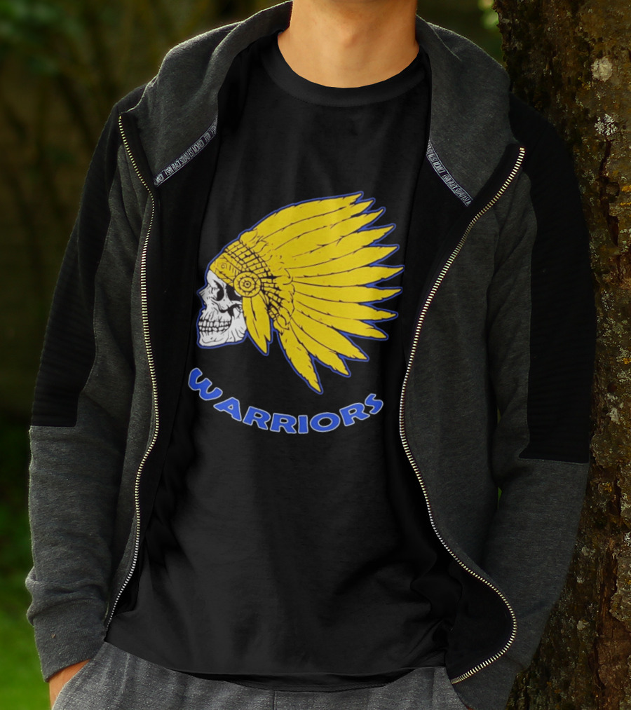 Warriors Fearless Spirit Skull Yellow Headdress T-Shirt