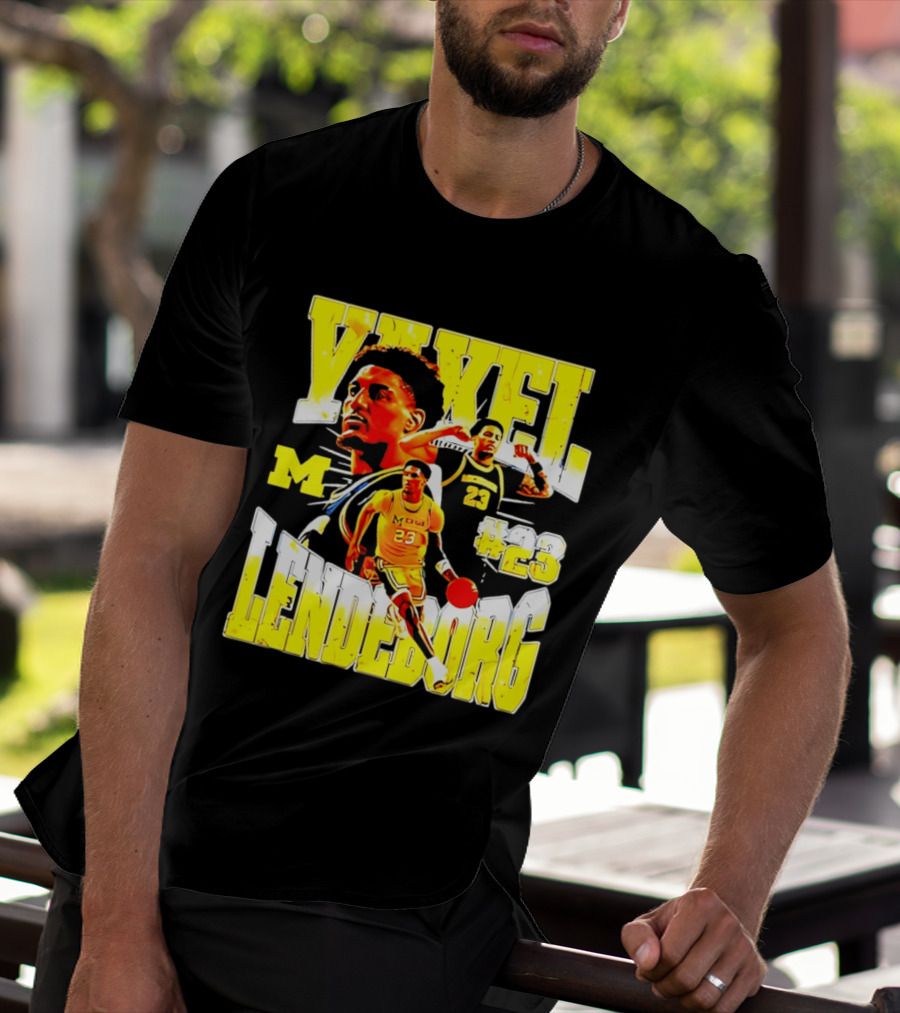 Yaxel Lendeborg #23 Michigan Wolverines Basketball M Player T-Shirt