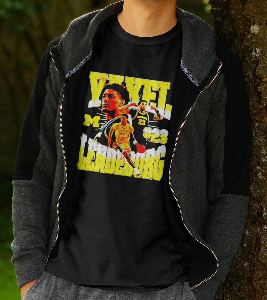 Yaxel Lendeborg #23 Michigan Wolverines Basketball M Player T-Shirt