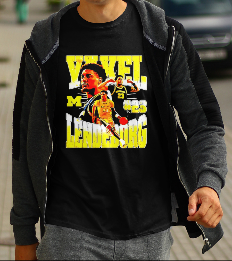 Yaxel Lendeborg #23 Michigan Wolverines Basketball M Player T-Shirt
