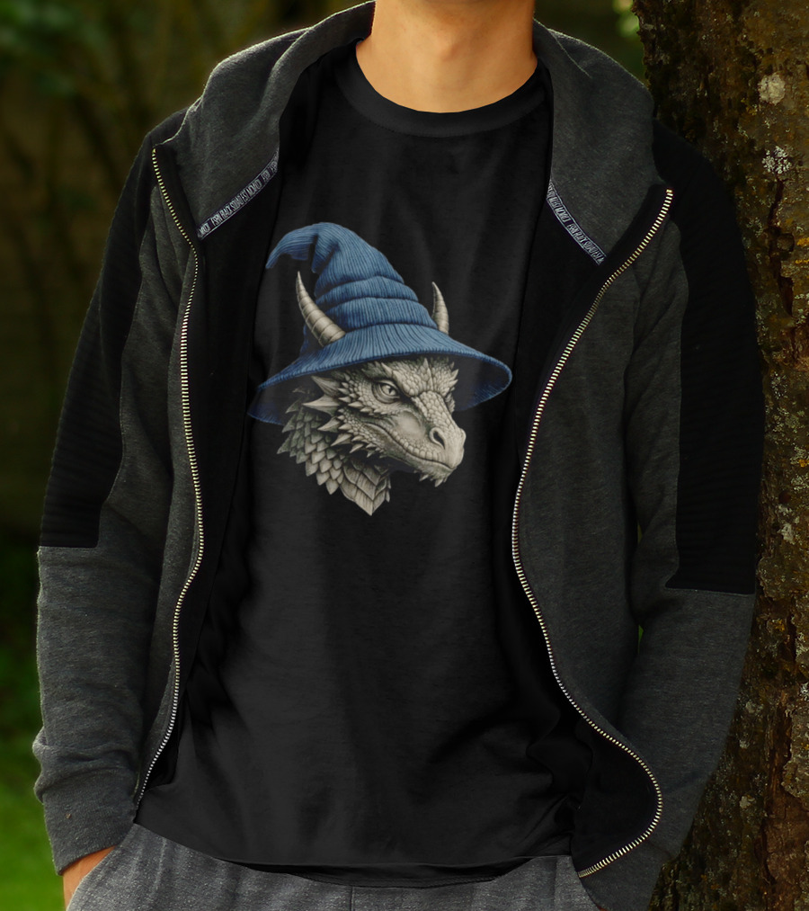 Beanie Dragon Wizard Hat Fantasy Creature T-Shirt