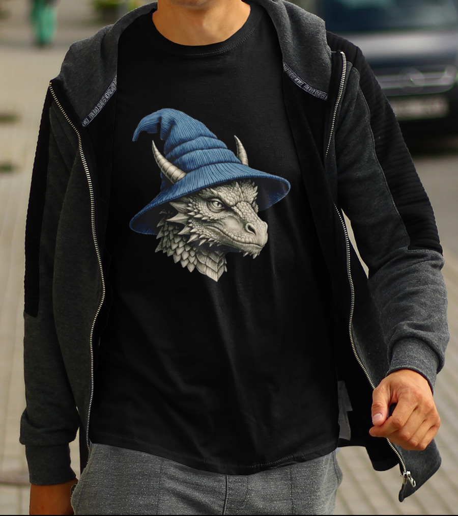 Beanie Dragon Wizard Hat Fantasy Creature T-Shirt