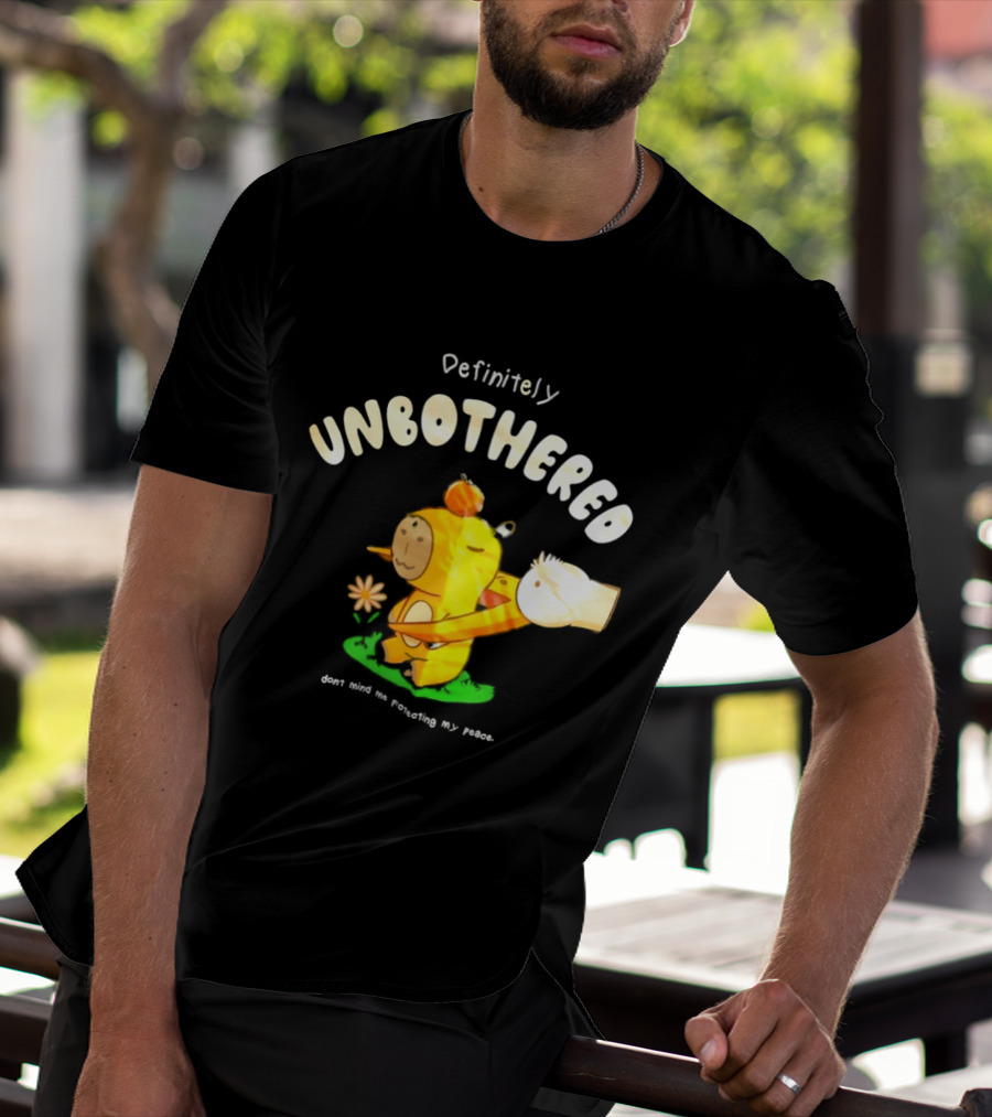 Capybara Definitely Unbothered Don't Mind Me Protecting My Peace T-Shirt
