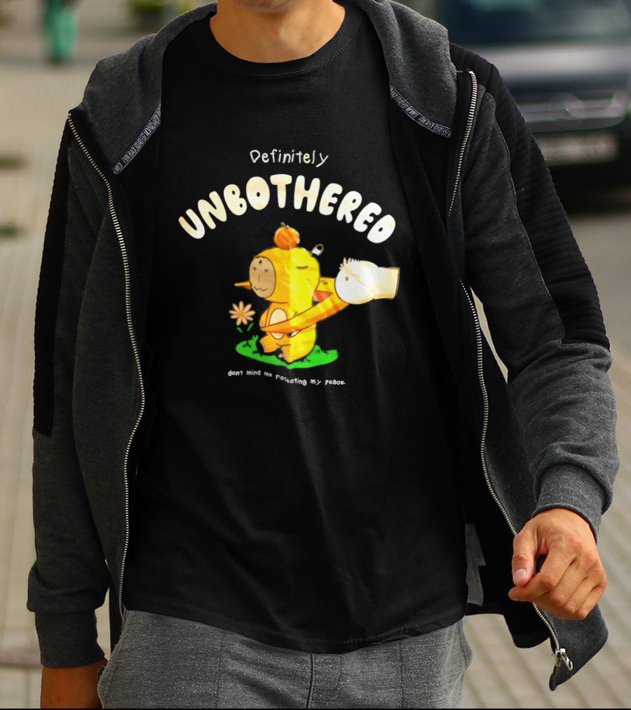 Capybara Definitely Unbothered Don't Mind Me Protecting My Peace T-Shirt