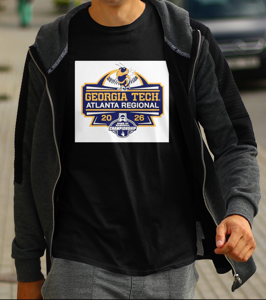 Georgia Tech Yellow Jackets Atlanta Regional 2026 NCAA DI Baseball Championship T-Shirt