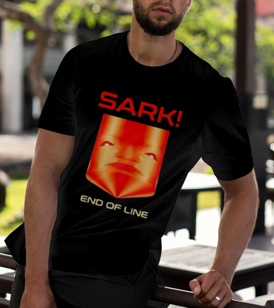 Sark End Of Line Retro Gaming Villain Face T-Shirt