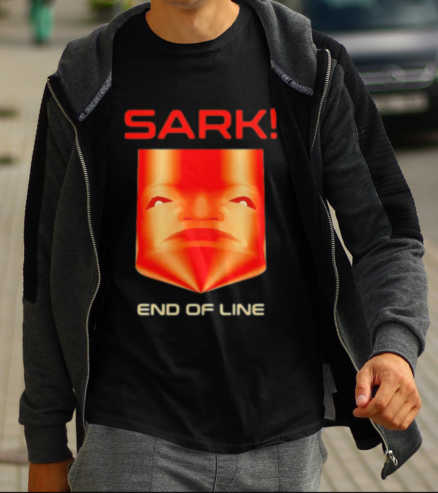 Sark End Of Line Retro Gaming Villain Face T-Shirt