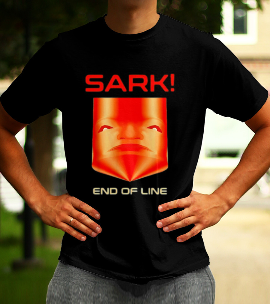 Sark End Of Line Retro Gaming Villain Face T-Shirt