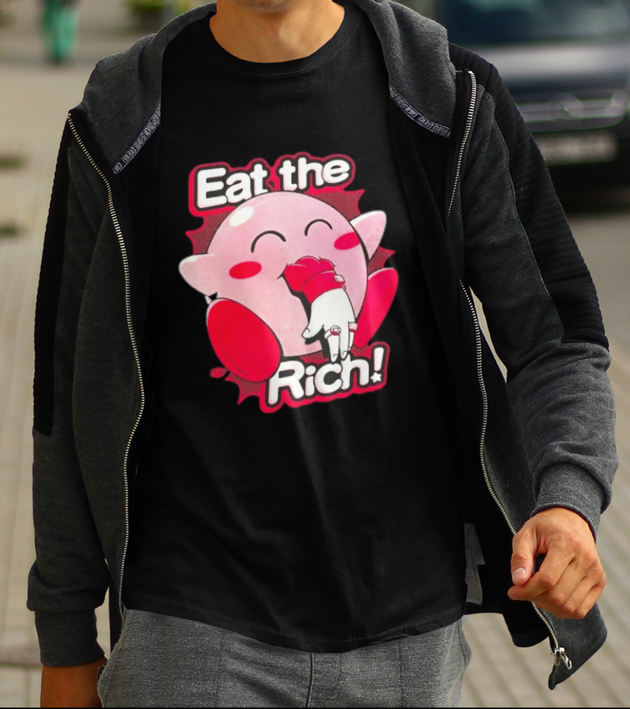 Kirby Eat The Rich Meme Video Game Character Trend T-Shirt