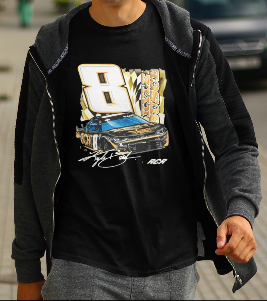 Kyle Busch 8 RCR NASCAR Race Car Signature T-Shirt