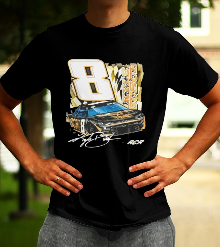 Kyle Busch 8 RCR NASCAR Race Car Signature T-Shirt