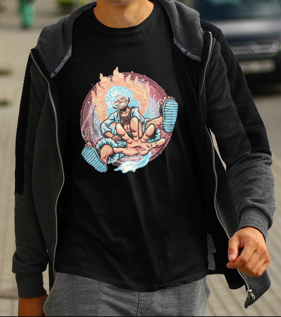 Luffy's Awakened Gear 5 Pirate King Manga Anime T-Shirt