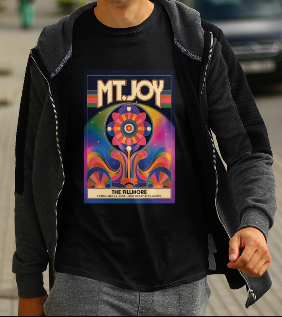 MT. Joy May 22 2026 The Fillmore 1805 Geary San Francisco Vintage Psychedelic T-Shirt