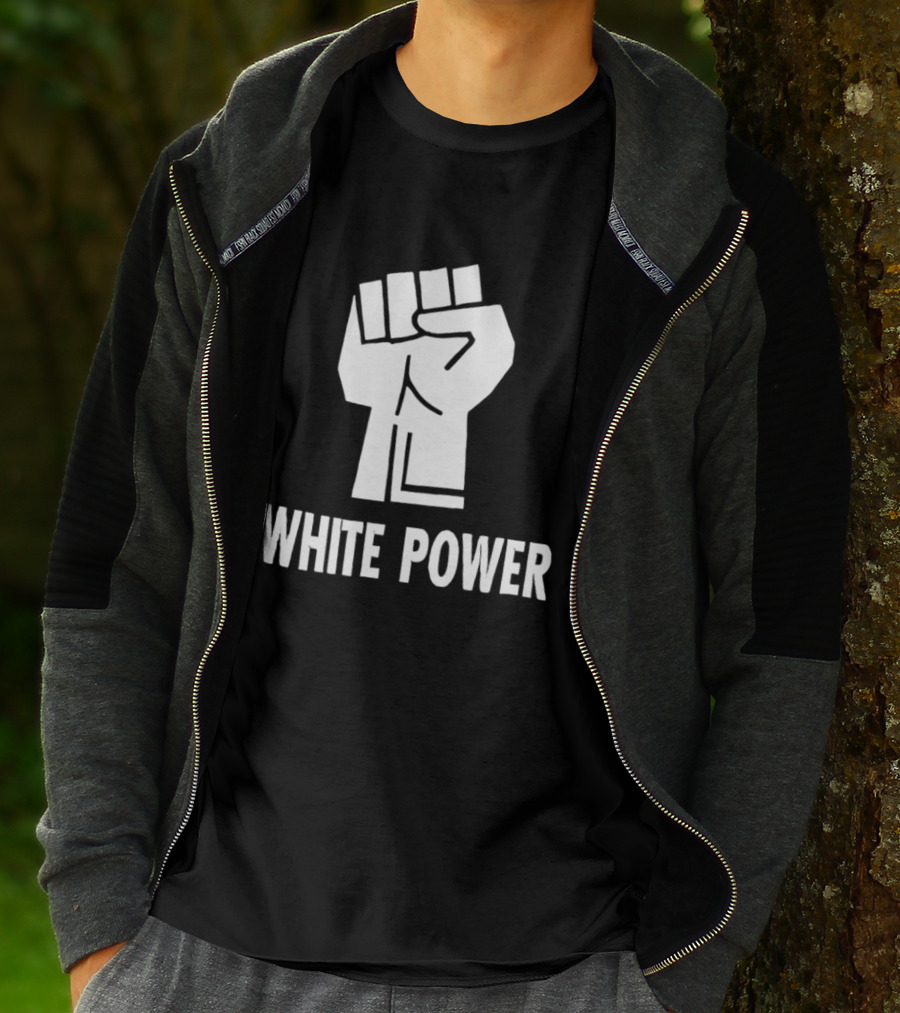 White Power Raised Fist T-Shirt