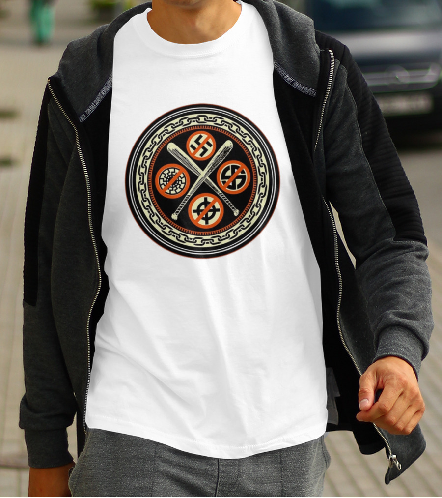 Antifascist Action Symbol No Nazis Iconography T-Shirt
