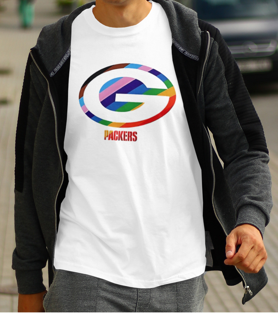 Packers Pride Support The Team Packers Colorful Logo Interpretation T-Shirt