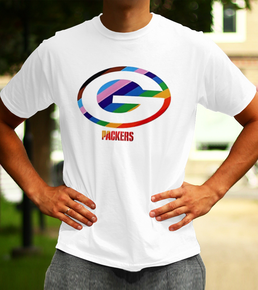 Packers Pride Support The Team Packers Colorful Logo Interpretation T-Shirt