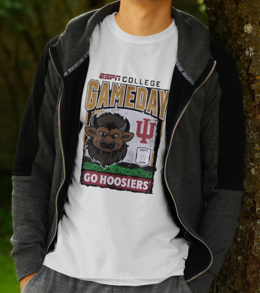 ESPN College Gameday Go Hoosiers IU Buffalo Football T-Shirt