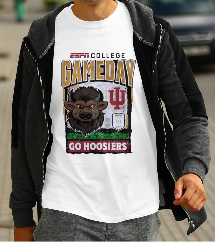 ESPN College Gameday Go Hoosiers IU Buffalo Football T-Shirt