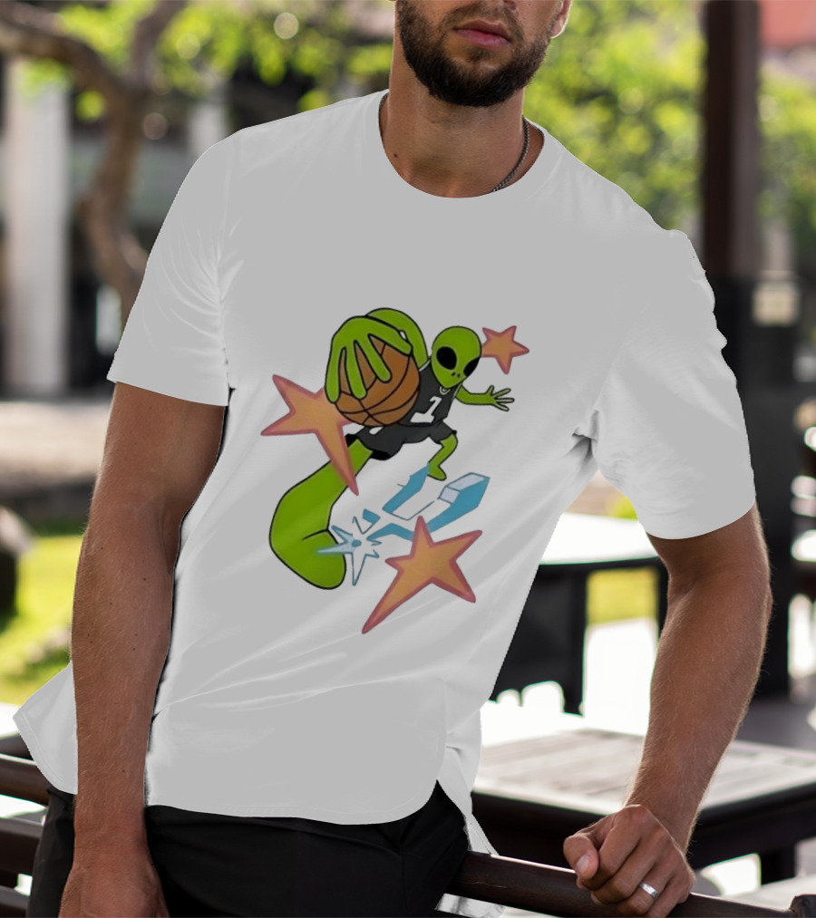 San Antonio Spurs Alien Basketball Dunking Stars T-Shirt