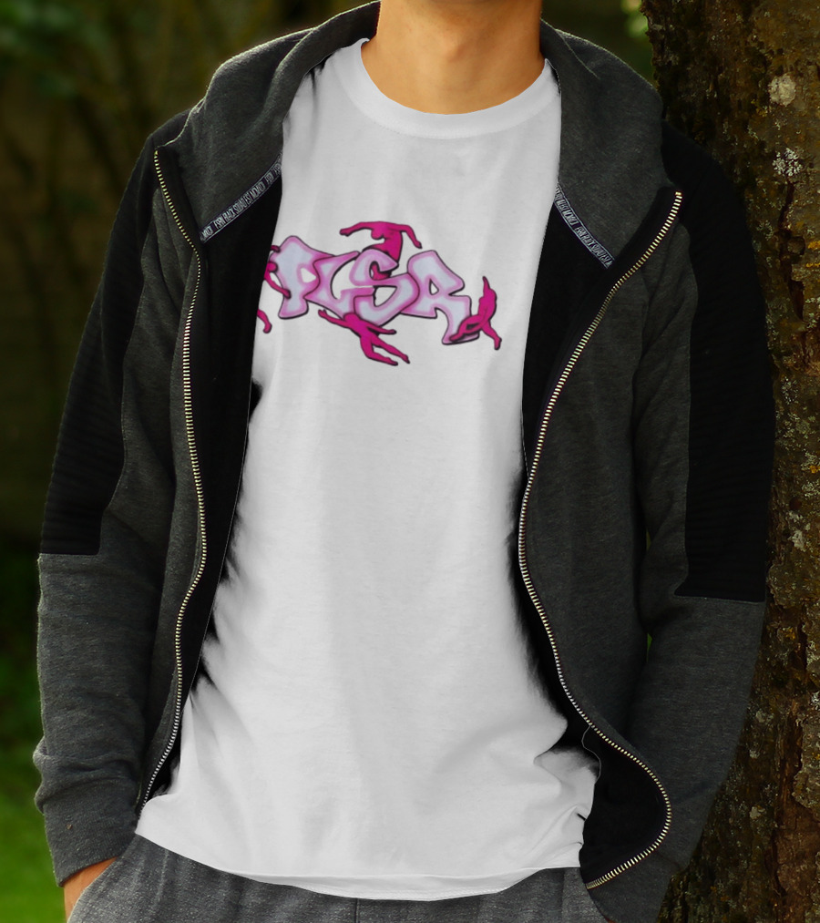 Flsr Figures Climbing Pink Graffiti T-Shirt