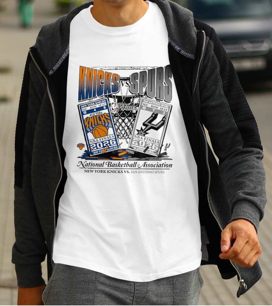New York Knicks Vs San Antonio Spurs NBA Finals Tickets 2026 National Basketball Association T-Shirt