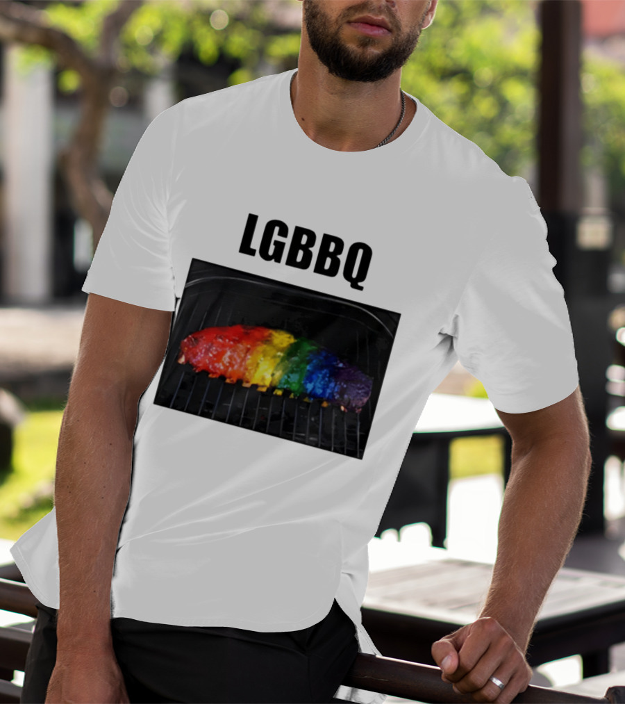 LGBBQ Rainbow Ribs LGBTQ BBQ T-Shirt
