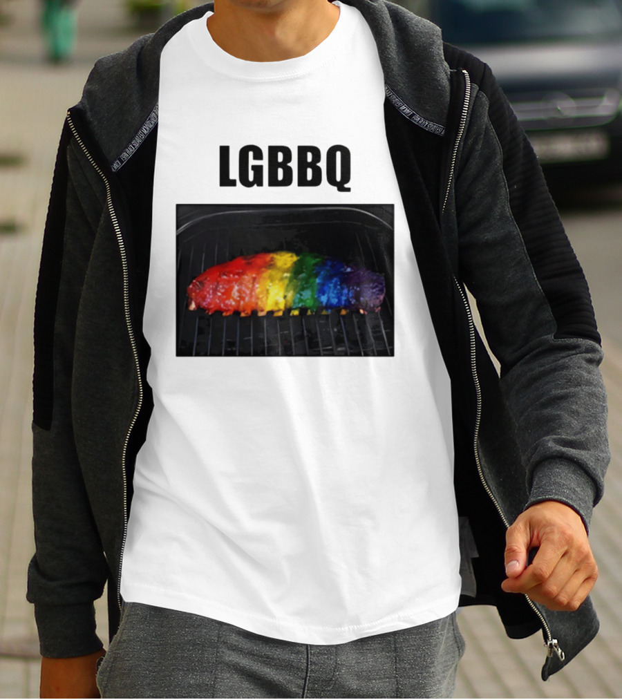 LGBBQ Rainbow Ribs LGBTQ BBQ T-Shirt