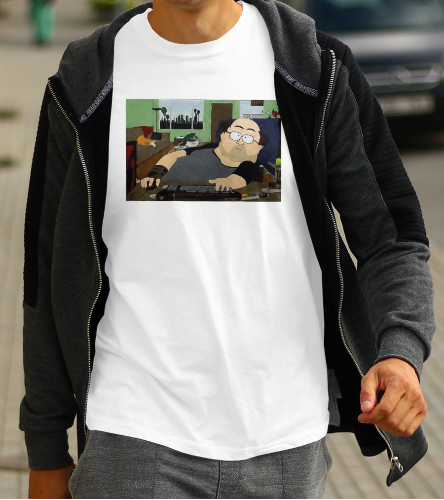 Gamer South Park Meme Online Gaming Guy Couch Scene T-Shirt