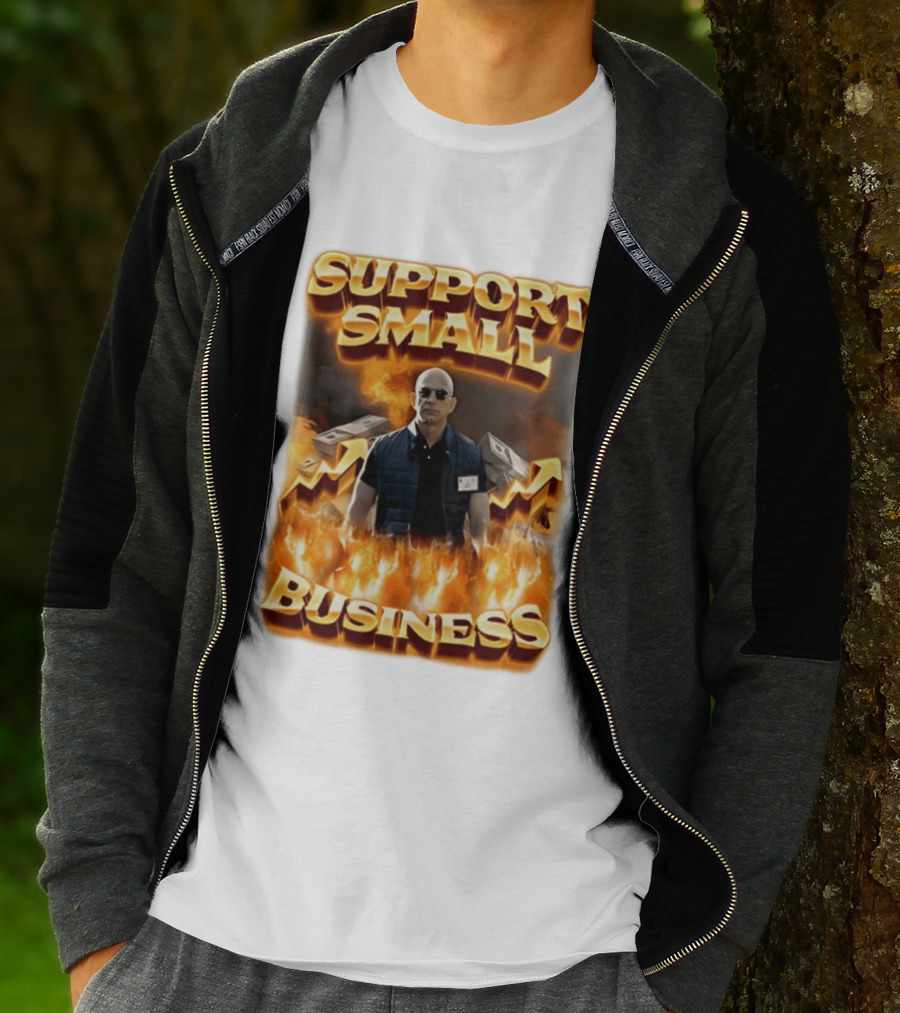 Support Small Business Man On Fire Symbolizing Success T-Shirt