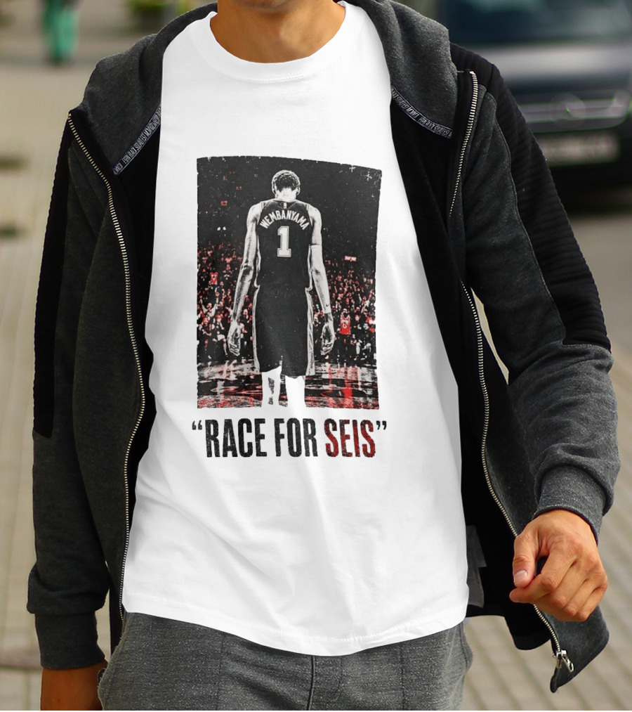 Victor Wembanyama Number 1 Race For Seis San Antonio Spurs T-Shirt