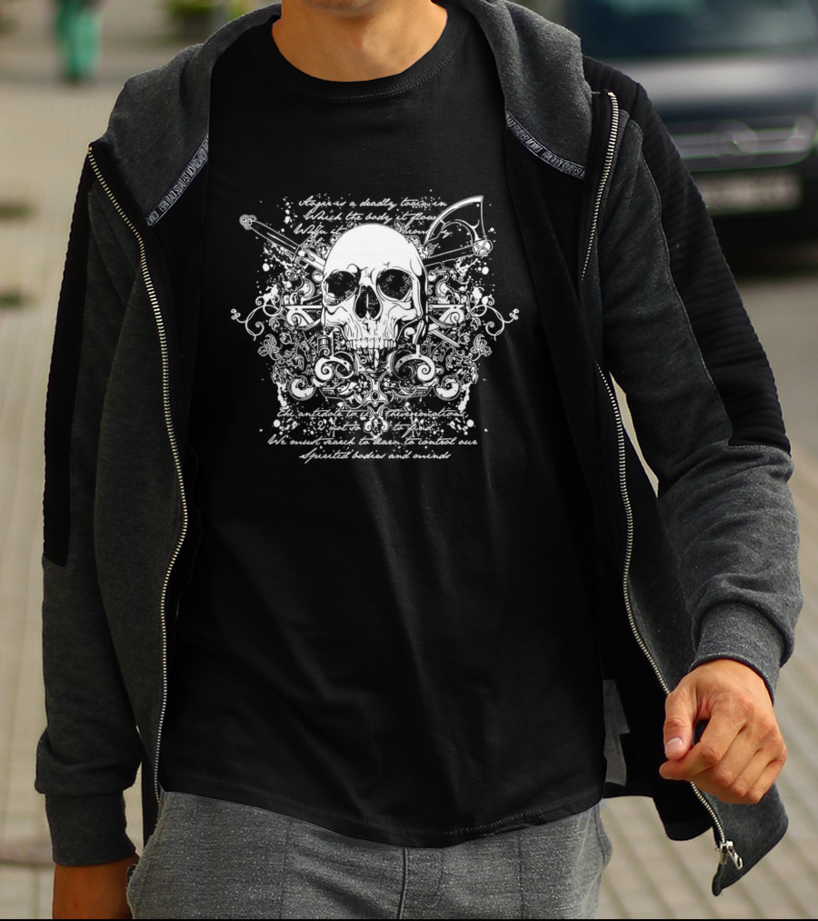 Ager Is A Deadly Toxin Skull Axe T-Shirt