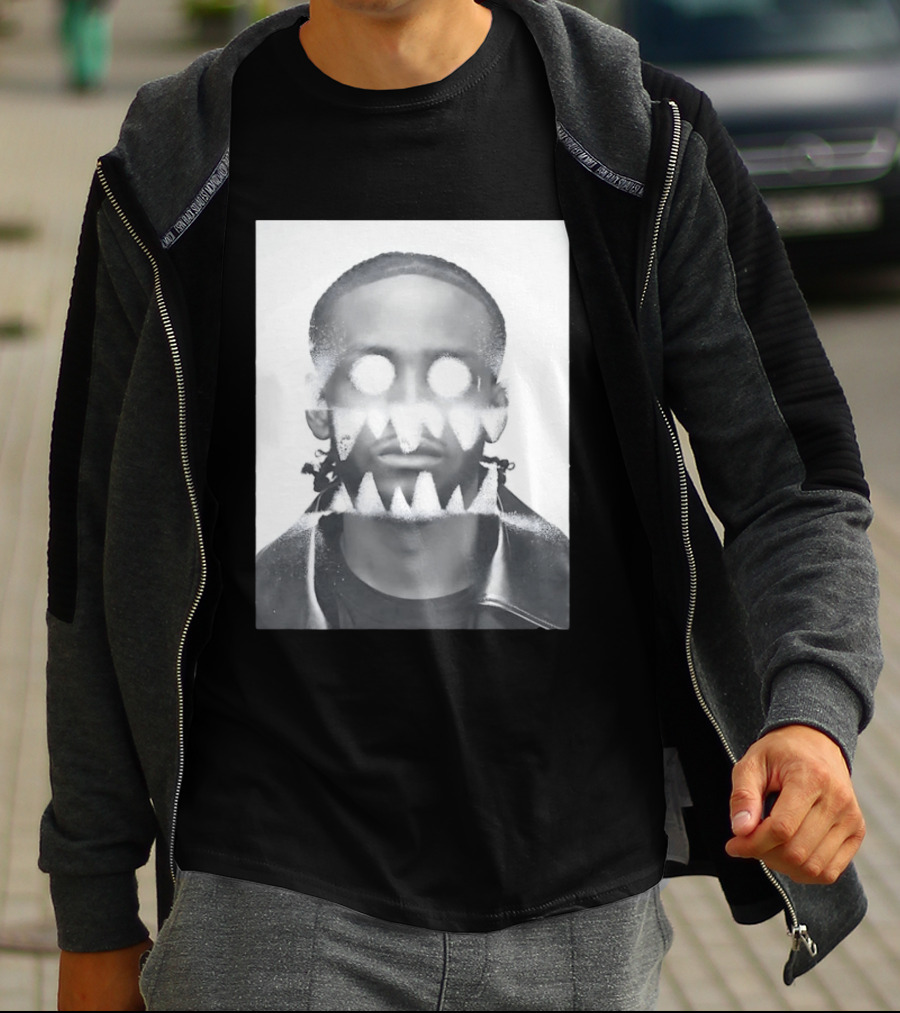 Astro Surreal Man Glowing Eyes Sharp Teeth T-Shirt