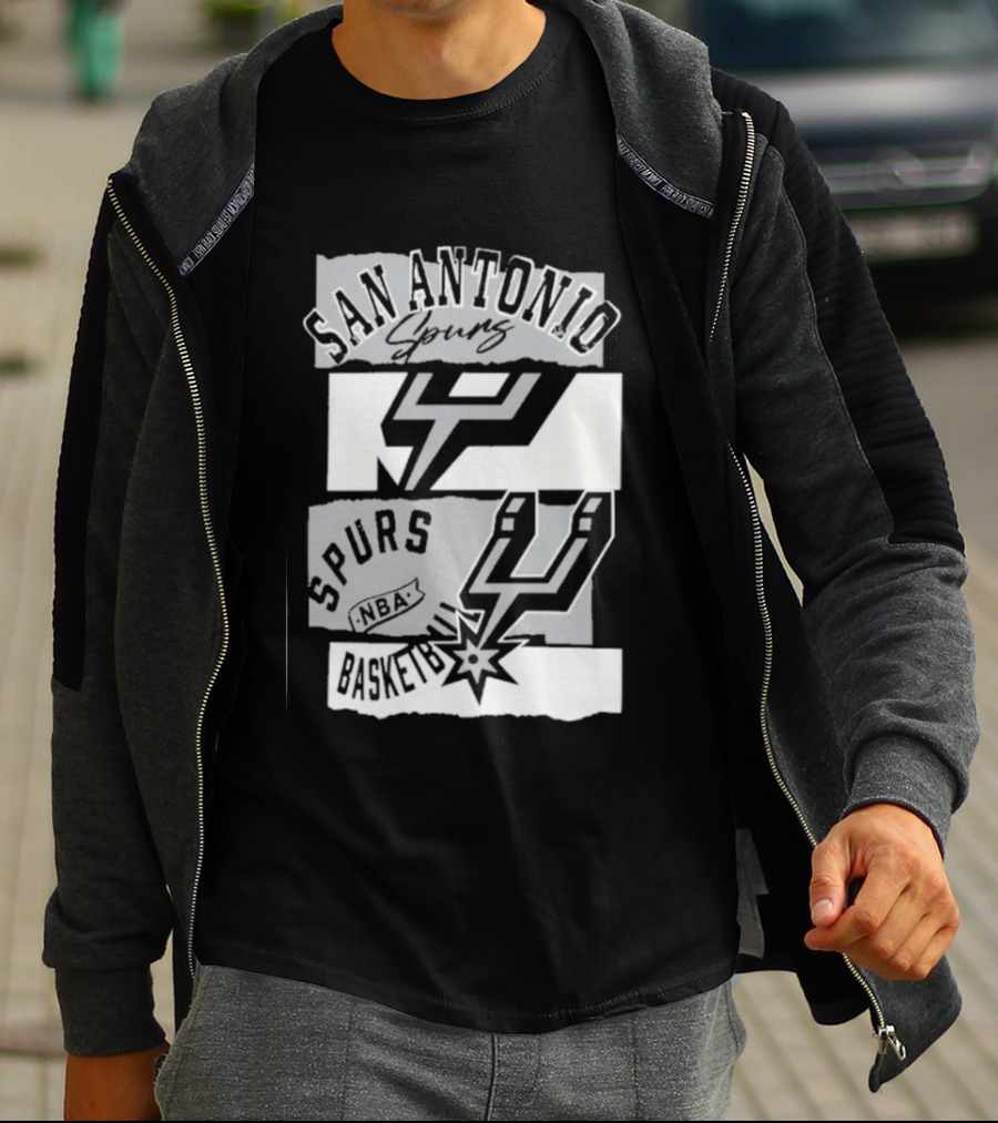 San Antonio Spurs In The Paint Vintage NBA Logoman Edition T-Shirt